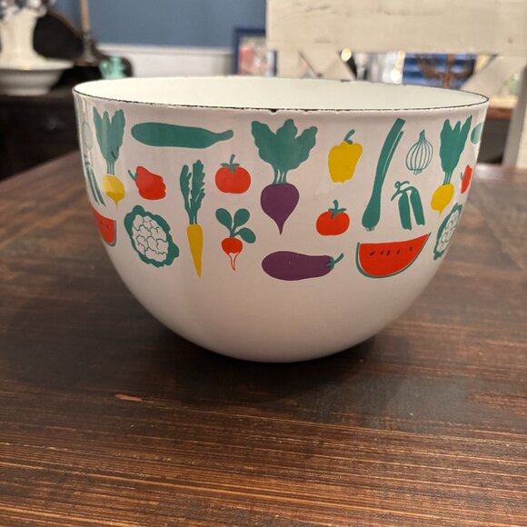 Mid Century Kaj Franck Finel Arabia Enamel Vegetables Bowl - Picture 1 of 4